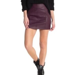 NWT Free People Vegan Leather Skirt